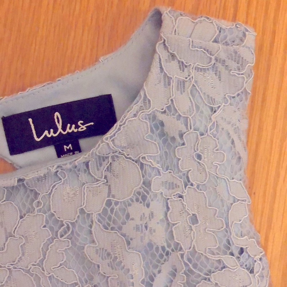 Bridesmaid Elegant Long BABY BLUE lace dress